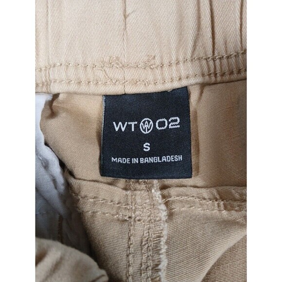 WT 02 Jogger Pants Men's Size S Tan Slash Pocket Elastic Waist Drawstring - Picture 12 of 12